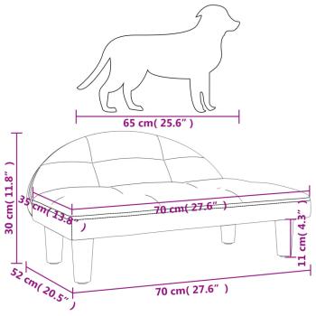 Hundebett Braun 70x52x30 cm Stoff