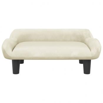 Hundebett Creme 70x40x24 cm Samt