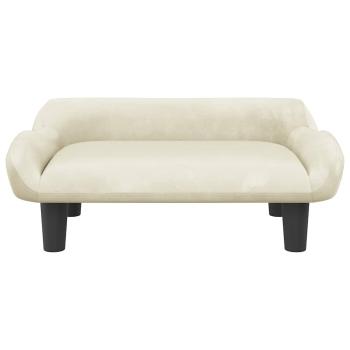 Hundebett Creme 70x40x24 cm Samt