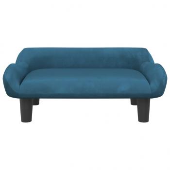 Hundebett Blau 70x40x24 cm Samt