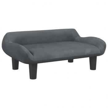Hundebett Dunkelgrau 70x40x24 cm Samt