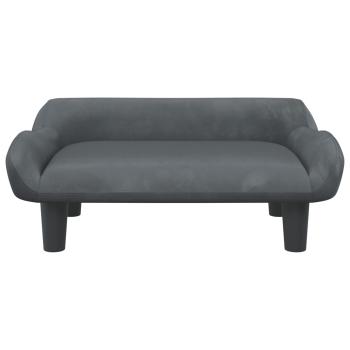 Hundebett Dunkelgrau 70x40x24 cm Samt