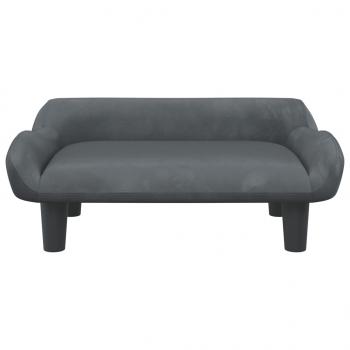 Hundebett Dunkelgrau 70x40x24 cm Samt