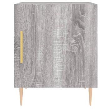 Nachttische 2 Stk. Grau Sonoma 40x40x50 cm Holzwerkstoff