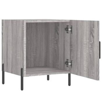 Nachttische 2 Stk. Grau Sonoma 40x40x50 cm Holzwerkstoff