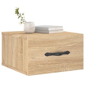 Wand-Nachttische 2 Stk. Sonoma-Eiche 35x35x20 cm