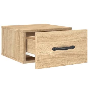 Wand-Nachttische 2 Stk. Sonoma-Eiche 35x35x20 cm