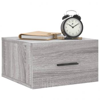 Wand-Nachttisch Grau Sonoma 35x35x20 cm