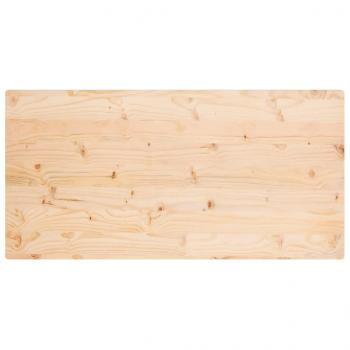 Tischplatte 110x60x2,5 cm Massivholz Kiefer Rechteckig