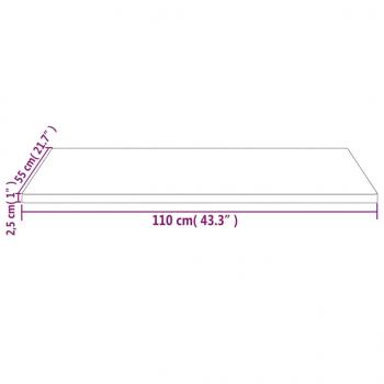 Tischplatte 110x55x2,5 cm Massivholz Kiefer Rechteckig