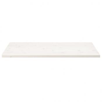 Tischplatte Weiß 100x50x2,5 cm Massivholz Kiefer Rechteckig
