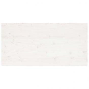 Tischplatte Weiß 100x50x2,5 cm Massivholz Kiefer Rechteckig