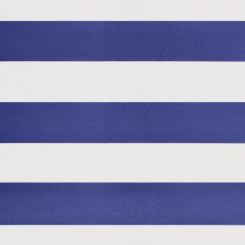 Markise Einziehbar Blau und Weiß 3x2,5 m Stoff und Aluminium