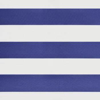 Markise Einziehbar Blau und Weiß 3,5x2,5 m Stoff und Aluminium