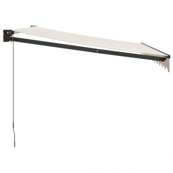Markise Einziehbar Creme 3x2,5 m Stoff und Aluminium