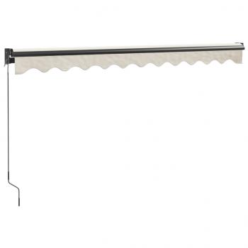 Markise Einziehbar Creme 3x2,5 m Stoff und Aluminium