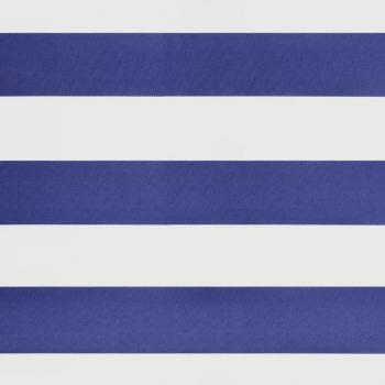 Markise Einziehbar Blau und Weiß 3,5x2,5 m Stoff und Aluminium