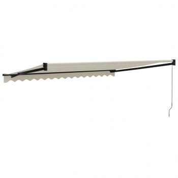 Markise Einziehbar Creme 4x3 m Stoff und Aluminium