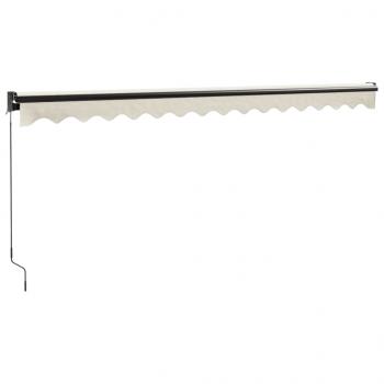 Markise Einziehbar Creme 4x3 m Stoff und Aluminium
