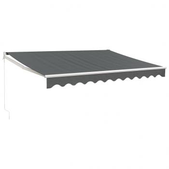 Markise Einziehbar Anthrazit 3,5x2,5 m Stoff und Aluminium
