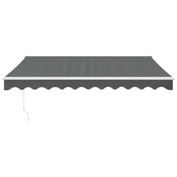 Markise Einziehbar Anthrazit 3,5x2,5 m Stoff und Aluminium
