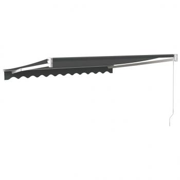 Markise Einziehbar Anthrazit 3,5x2,5 m Stoff und Aluminium
