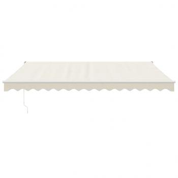 Markise Einziehbar Creme 4,5x3 m Stoff und Aluminium