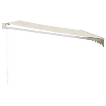 Markise Einziehbar Creme 4,5x3 m Stoff und Aluminium