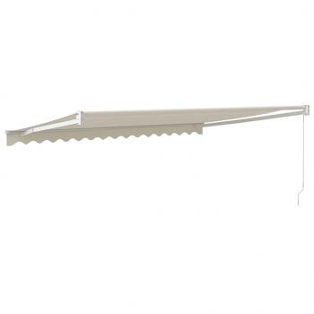 Markise Einziehbar Creme 4,5x3 m Stoff und Aluminium
