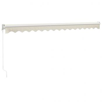 Markise Einziehbar Creme 4,5x3 m Stoff und Aluminium
