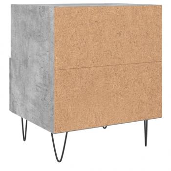 Nachttische 2 Stk. Betongrau 40x35x47,5 cm Holzwerkstoff