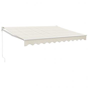 Markise Einziehbar Creme 3,5x2,5 m Stoff und Aluminium