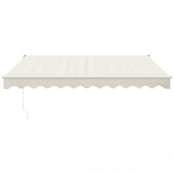 Markise Einziehbar Creme 3,5x2,5 m Stoff und Aluminium