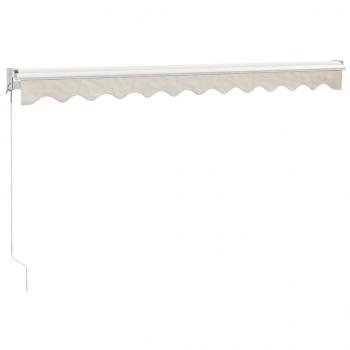 Markise Einziehbar Creme 3,5x2,5 m Stoff und Aluminium