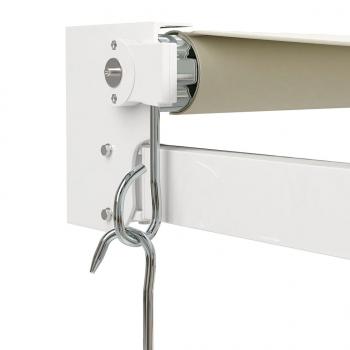 Markise Einziehbar Creme 3,5x2,5 m Stoff und Aluminium