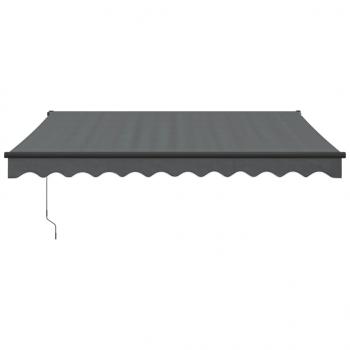 Markise Einziehbar Anthrazit 3,5x2,5 m Stoff und Aluminium