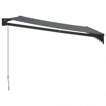 Markise Einziehbar Anthrazit 3,5x2,5 m Stoff und Aluminium