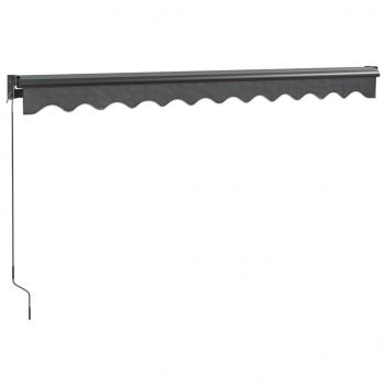Markise Einziehbar Anthrazit 3,5x2,5 m Stoff und Aluminium