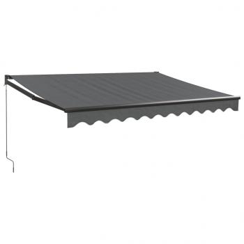 Markise Einziehbar Anthrazit 3x2,5 m Stoff und Aluminium