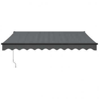 Markise Einziehbar Anthrazit 3x2,5 m Stoff und Aluminium