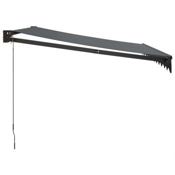 Markise Einziehbar Anthrazit 3x2,5 m Stoff und Aluminium