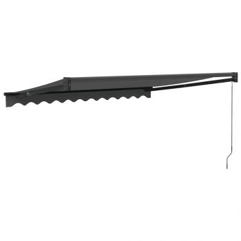 Markise Einziehbar Anthrazit 3x2,5 m Stoff und Aluminium