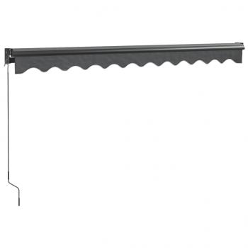 Markise Einziehbar Anthrazit 3x2,5 m Stoff und Aluminium