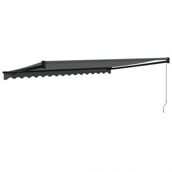 Markise Einziehbar Anthrazit 4x3 m Stoff und Aluminium
