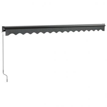 Markise Einziehbar Anthrazit 4x3 m Stoff und Aluminium
