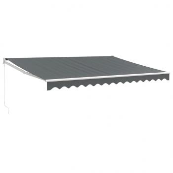 Markise Einziehbar Anthrazit 4,5x3 m Stoff und Aluminium