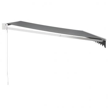 Markise Einziehbar Anthrazit 4,5x3 m Stoff und Aluminium
