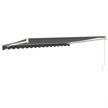 Markise Einziehbar Anthrazit 4,5x3 m Stoff und Aluminium