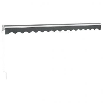 Markise Einziehbar Anthrazit 4,5x3 m Stoff und Aluminium