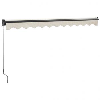 Markise Einziehbar Creme 3,5x2,5 m Stoff und Aluminium